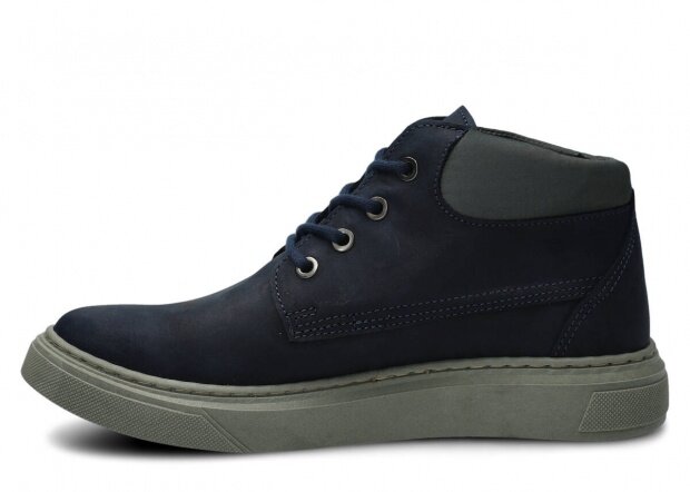Women's ankle boot NAGABA 615 navy blue crazy leather