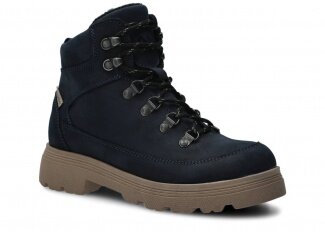 Trekking ankle boot NAGABA 287 navy blue crazy leather