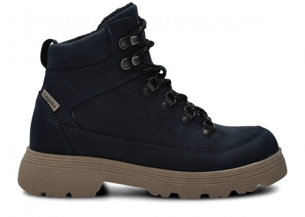 Trekking ankle boot NAGABA 287 navy blue crazy leather