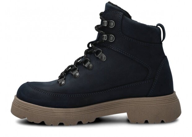 Trekking ankle boot NAGABA 287 navy blue crazy leather