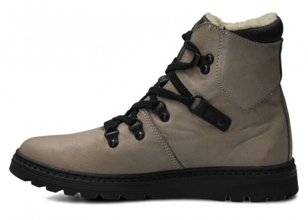 YOUTH SHOE MODEL 095 GRAY T RUSTIC + SHEEPSKIN - SIZE 37