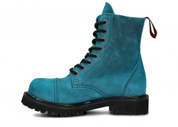 Combat booty NAGABA 8H turquoise crazy leather