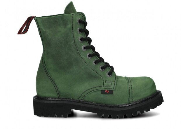Combat booty NAGABA 8H green crazy leather