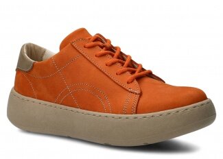 Shoe NAGABA 016<br /> orange campari leather