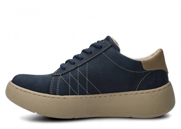 Shoe NAGABA 016 navy blue crazy leather