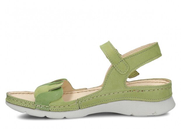 Women's sandal NAGABA 101 light green leather