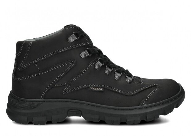 Men's ankle boot NAGABA 404 black crazy leather