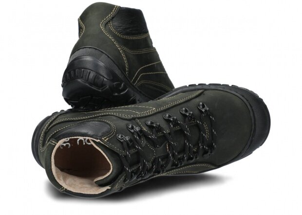 Trekking ankle boot NAGABA 258 khaki crazy leather