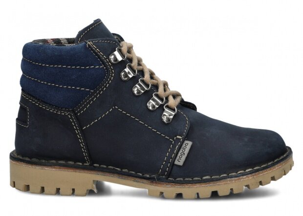 HIKING BOOT NAGABA 112 LUBE NAVY BLUE CRAZY LEATHER + CHECK - 37