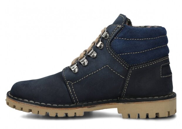 HIKING BOOT NAGABA 112 LUBE NAVY BLUE CRAZY LEATHER + CHECK - 37