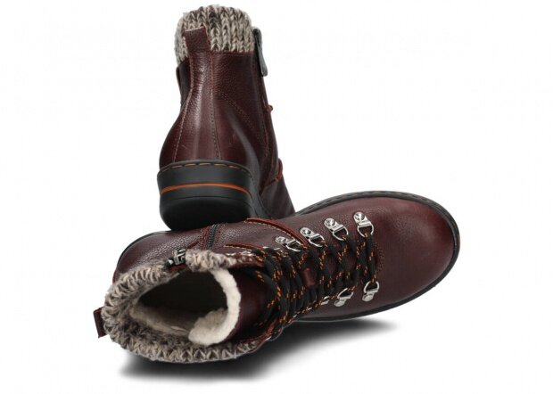 Women's ankle boot NAGABA 329 burgundy faeda leather
