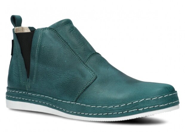 Women's ankle boot NAGABA 391 green rustic leather