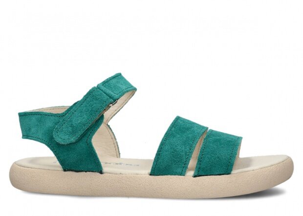 WOMEN SANDALS MODEL 351 AQUAMARINE VELOURS - SIZE 36