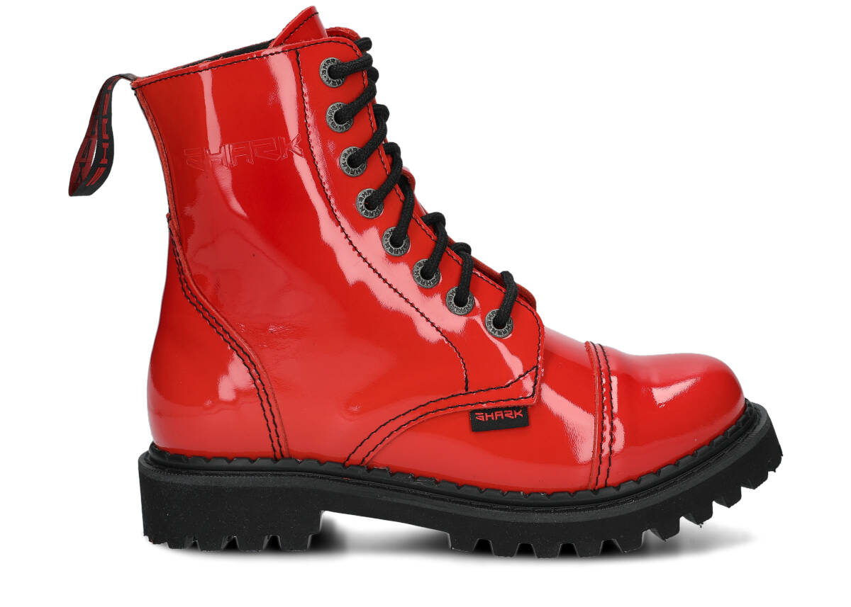 Red lace combat boots new arrivals