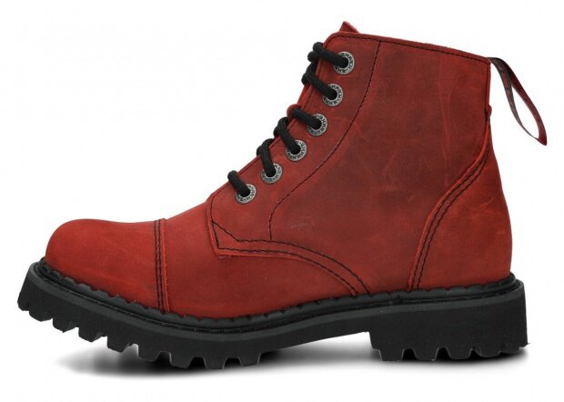 Combat booty SHARK NAGABA 6H red crazy leather