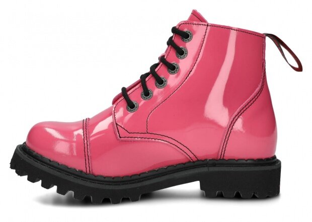 Combat booty SHARK NAGABA 6H pink lacquer leather