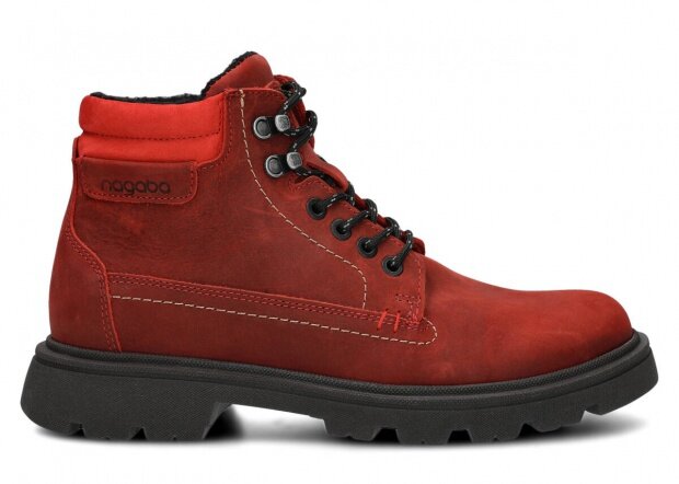 Men's trekking ankle boot NAGABA 471 red crazy leather