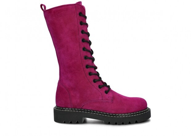 Women's ankle boot EVENEMENT EV008 purple velours leather