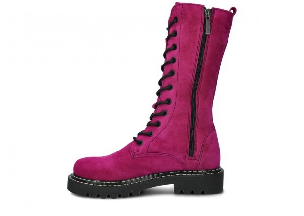 Women's ankle boot EVENEMENT EV008 purple velours leather