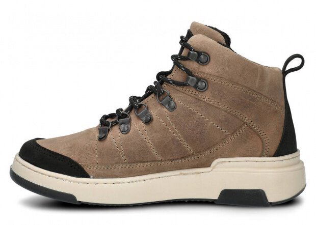 MEN SHOES MODEL 442 BEIGE CRAZY + FELT - SIZE 37