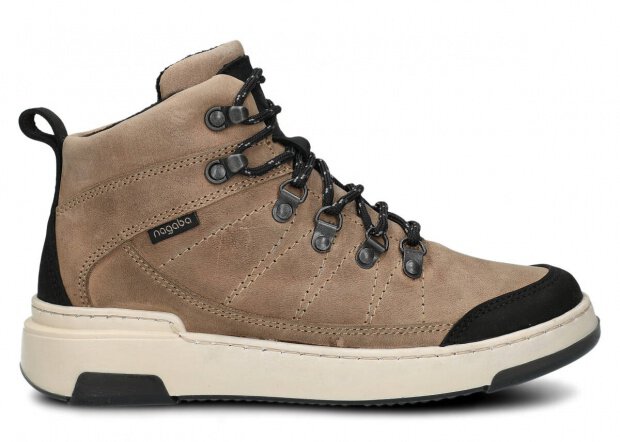 MEN SHOES MODEL 442 BEIGE CRAZY + FELT - SIZE 37