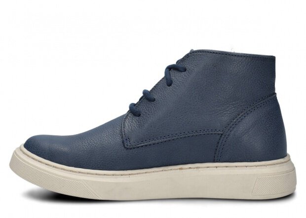 YOUTH BOOT MODEL 050 NAVY BLUE CLOUD LEATHER + CHECK - SIZE 37