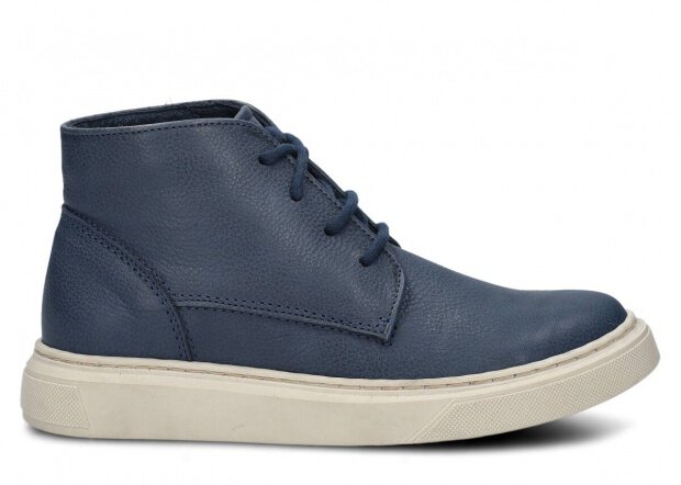 YOUTH BOOT MODEL 050 NAVY BLUE CLOUD LEATHER + CHECK - SIZE 37