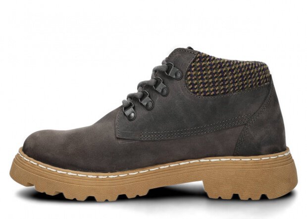 WOMEN'S ANKLE BOOT NAGABA 320 GRAPHITE CRAZY LEATHER + FELT - SIZE 38