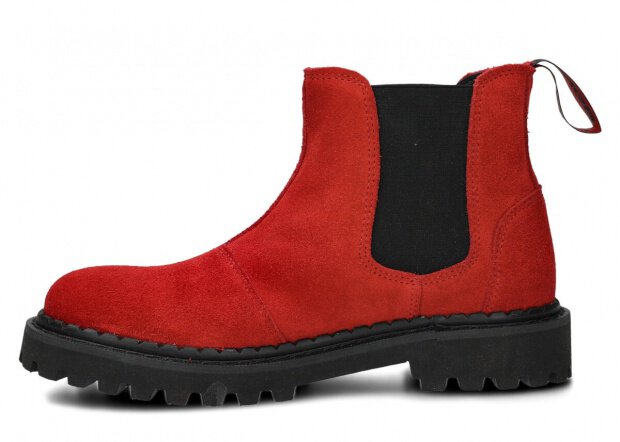 Women's ankle boot NAGABA 620 red velours leather
