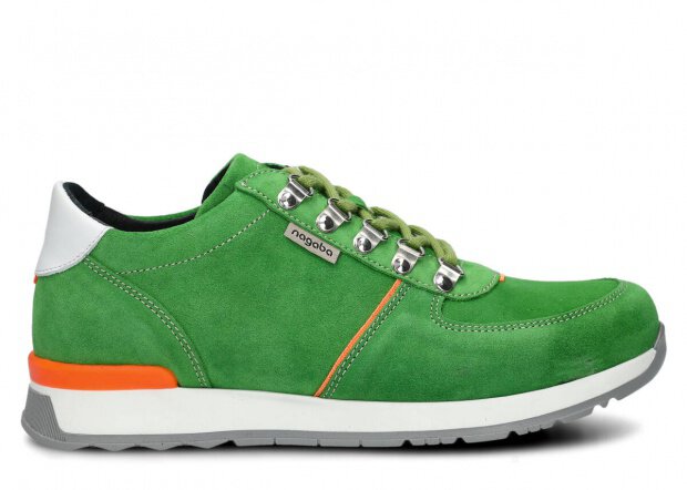 Shoe NAGABA 313 green grass velours leather