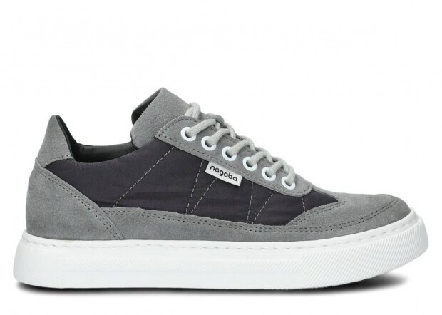 Shoe NAGABA 606 grey velours leather