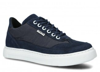 Shoe NAGABA 606 navy blue velours leather