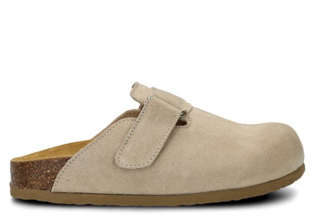 Profiled Slides NAGABA 018 beige velours leather 