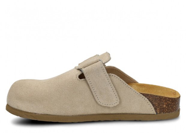 Profiled Slides NAGABA 018 beige velours leather 