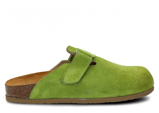 Profiled Slides NAGABA 018 pistachio velours leather 