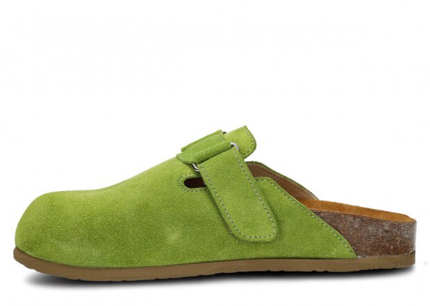Profiled Slides NAGABA 018 pistachio velours leather 
