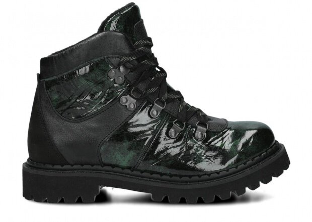 ANKLE BOOT NAGABA 621 GREEN LAKIER + FELT - SIZE 39
