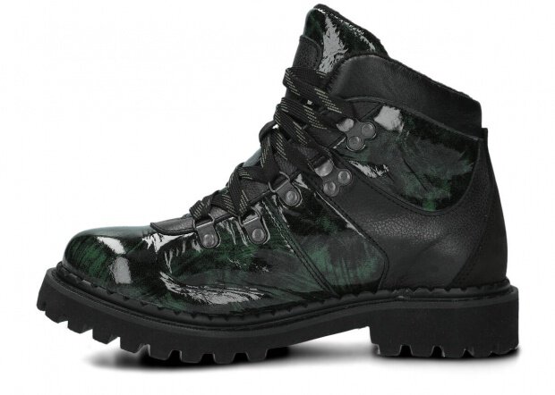 ANKLE BOOT NAGABA 621 GREEN LAKIER + FELT - SIZE 39