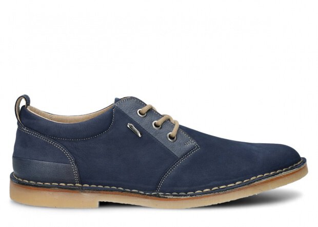 Men's shoe NAGABA 423 TOBE navy blue samuel leather