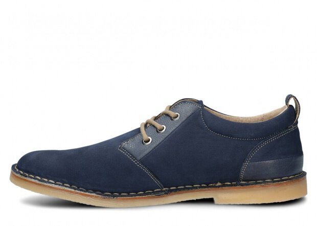Men's shoe NAGABA 423 TOBE navy blue samuel leather
