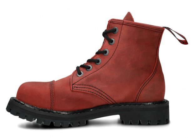 Combat booty NAGABA 6H red crazy leather