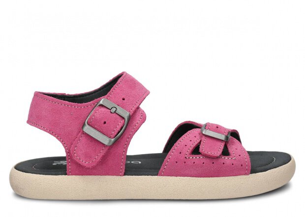 Youth shoes sandal NAGABA 027 pink velours leather