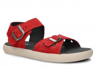 Youth shoes sandal NAGABA 027 red velours leather