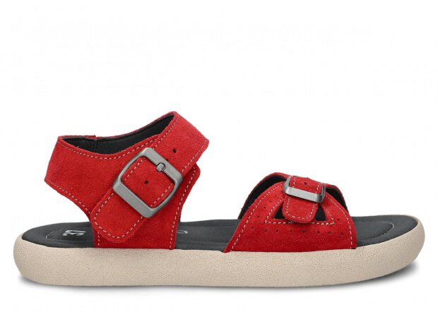 Youth shoes sandal NAGABA 027 red velours leather