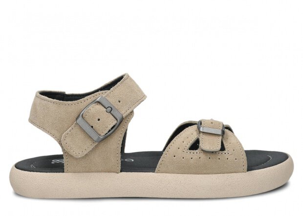 Youth shoes sandal NAGABA 027 beige velours leather