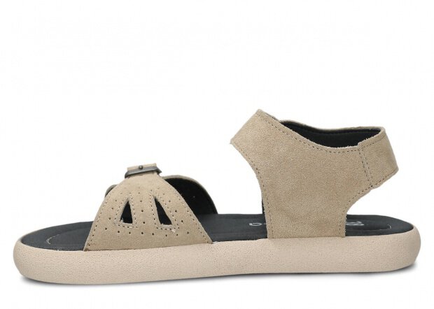 Youth shoes sandal NAGABA 027 beige velours leather