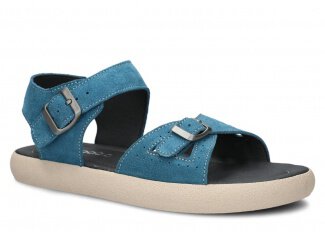 Youth shoes sandal NAGABA 027 jeans velours leather