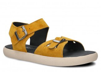Youth shoes sandal NAGABA 027 yellow velours leather