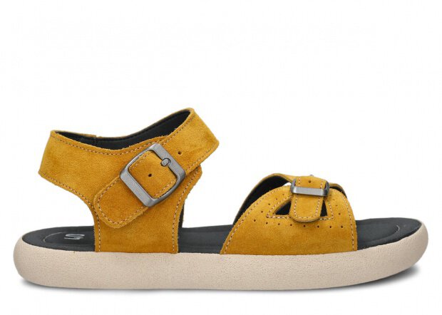 Youth shoes sandal NAGABA 027 yellow velours leather