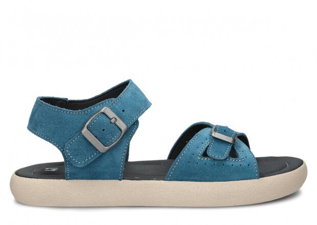 Youth shoes sandal NAGABA 027 jeans velours leather